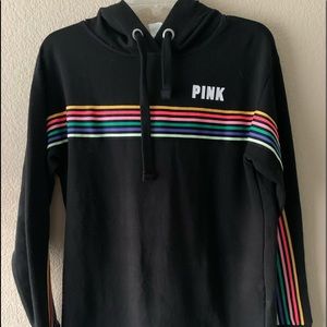 Victoria Secret PINK Stripe Hoodie NWT